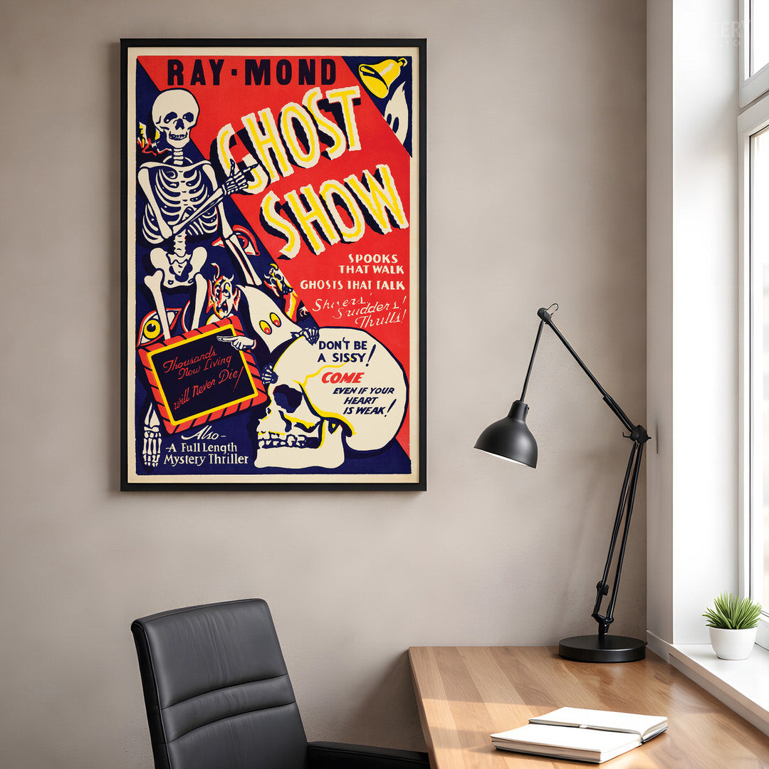 Ray-Mond Ghost Show 1940s Vintage Horror Poster