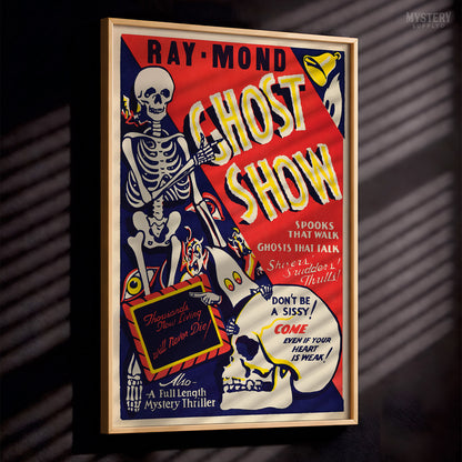 Ray-Mond Ghost Show 1940s Vintage Horror Poster