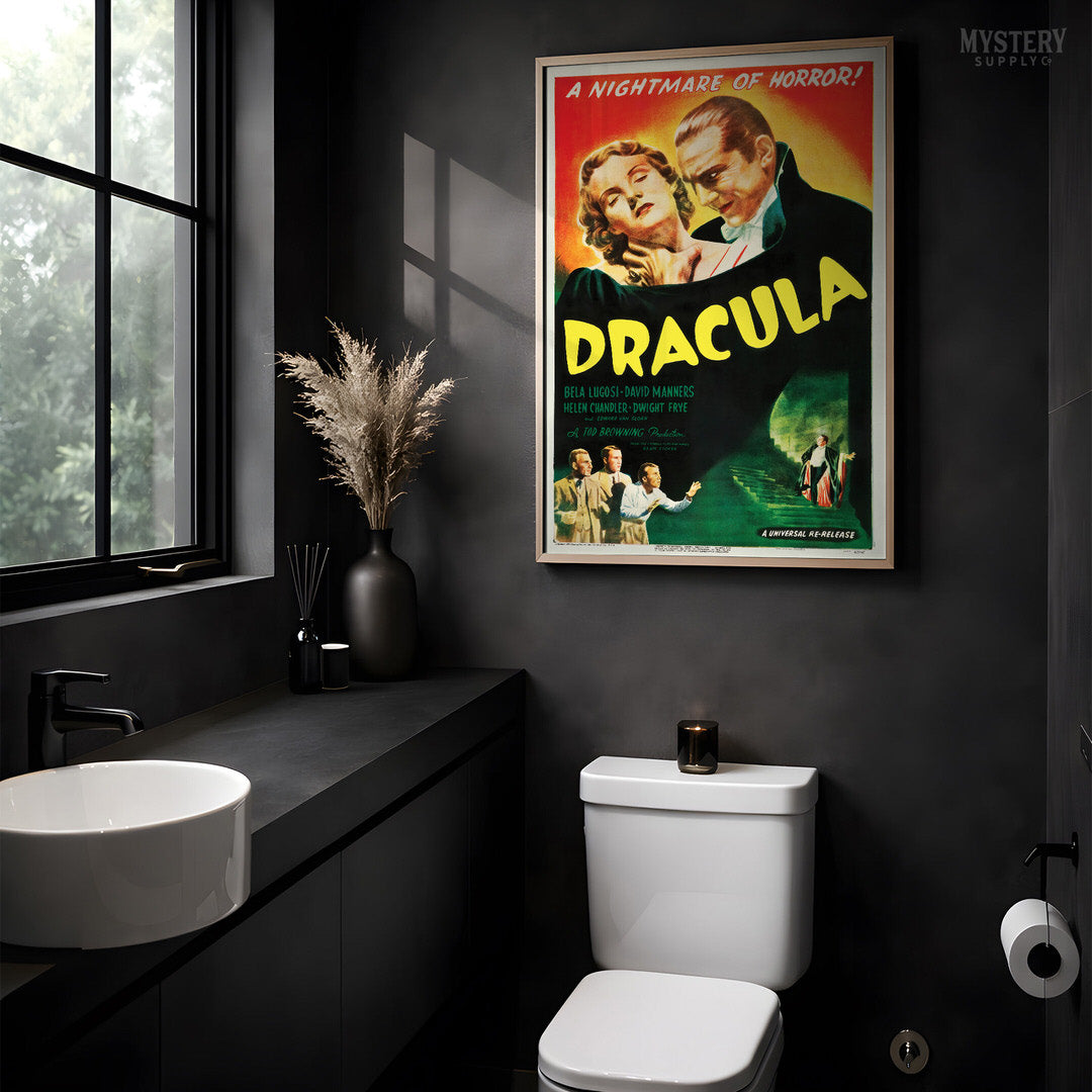 Dracula 1947 Vintage Vampire Horror Movie Poster