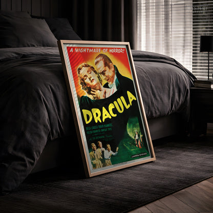 Dracula 1947 Vintage Vampire Horror Movie Poster
