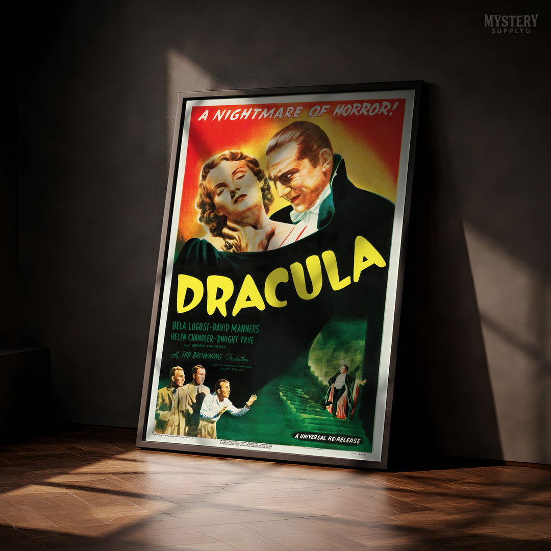 Dracula 1947 Vintage Vampire Horror Movie Poster