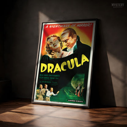 Dracula 1947 Vintage Vampire Horror Movie Poster