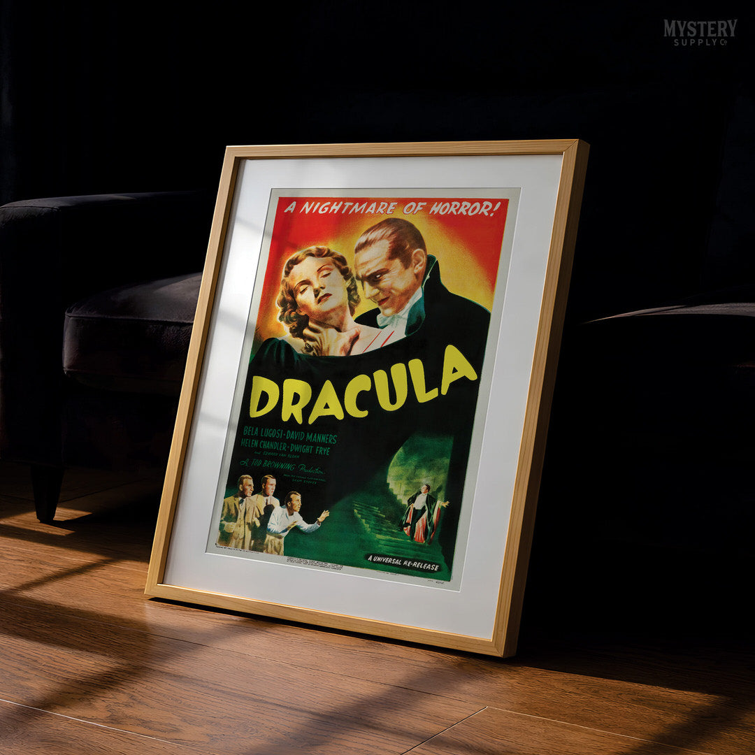 Dracula 1947 Vintage Vampire Horror Movie Poster