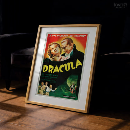 Dracula 1947 Vintage Vampire Horror Movie Poster