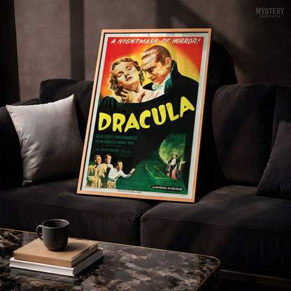 Dracula 1947 Vintage Vampire Horror Movie Poster