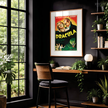 Dracula 1947 Vintage Vampire Horror Movie Poster