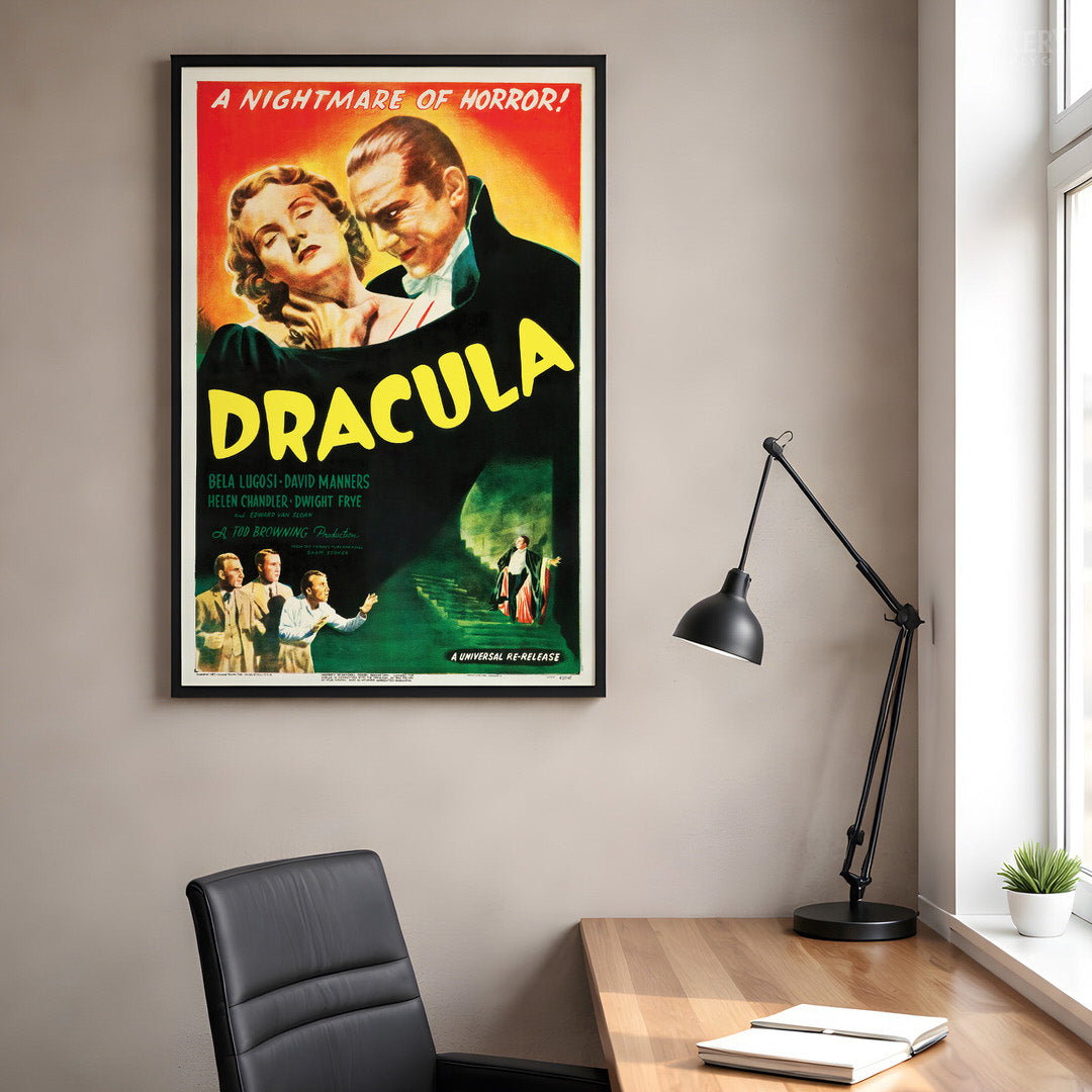 Dracula 1947 Vintage Vampire Horror Movie Poster