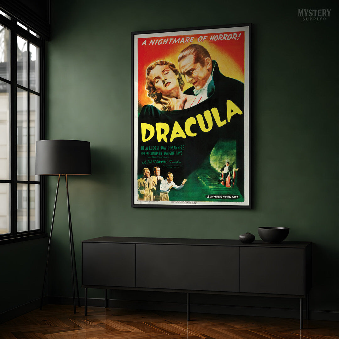 Dracula 1947 Vintage Vampire Horror Movie Poster