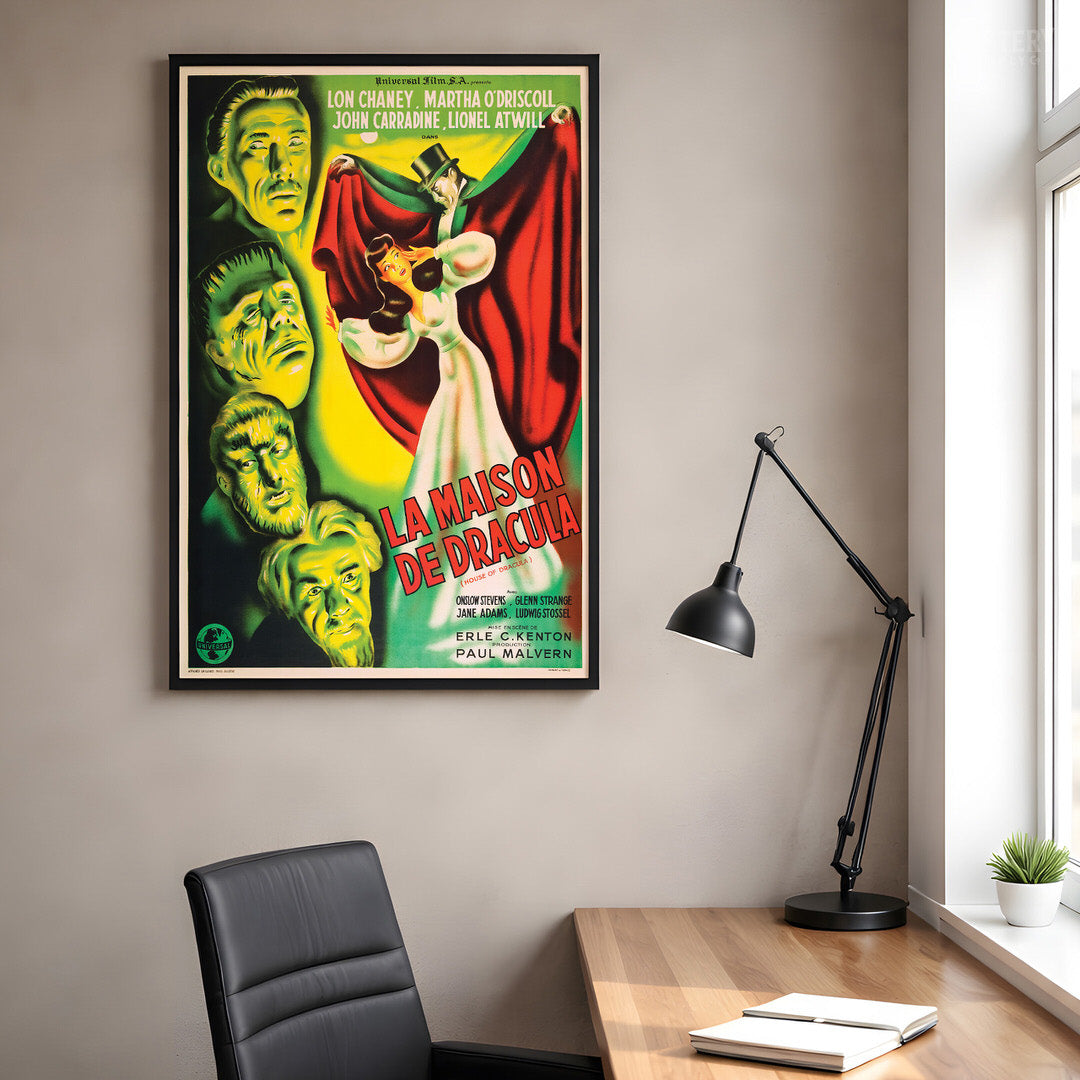 House of Dracula 1947 French Horror Movie Poster