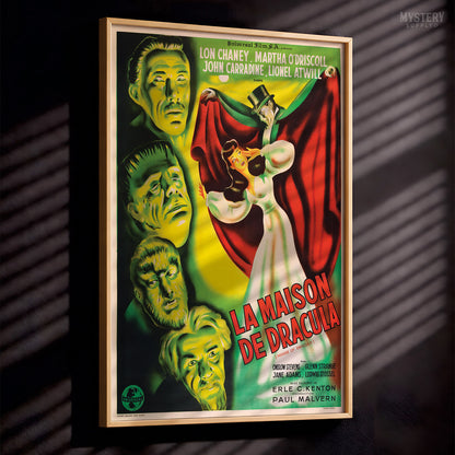 House of Dracula 1947 French Horror Movie Poster