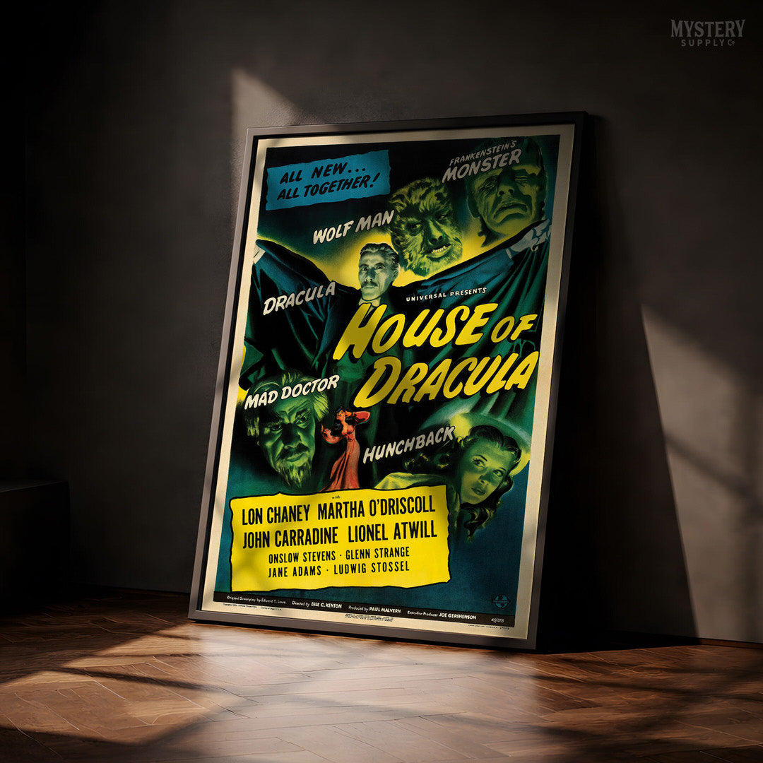 House of Dracula 1945 Vintage Horror Movie Poster