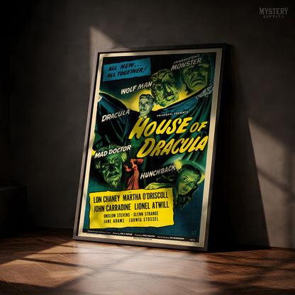 House of Dracula 1945 Vintage Horror Movie Poster