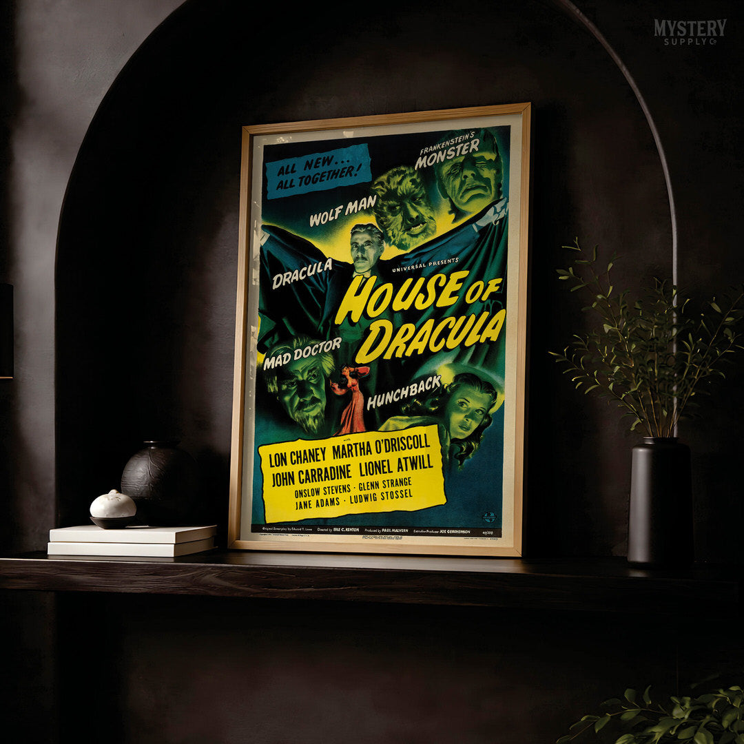 House of Dracula 1945 Vintage Horror Movie Poster