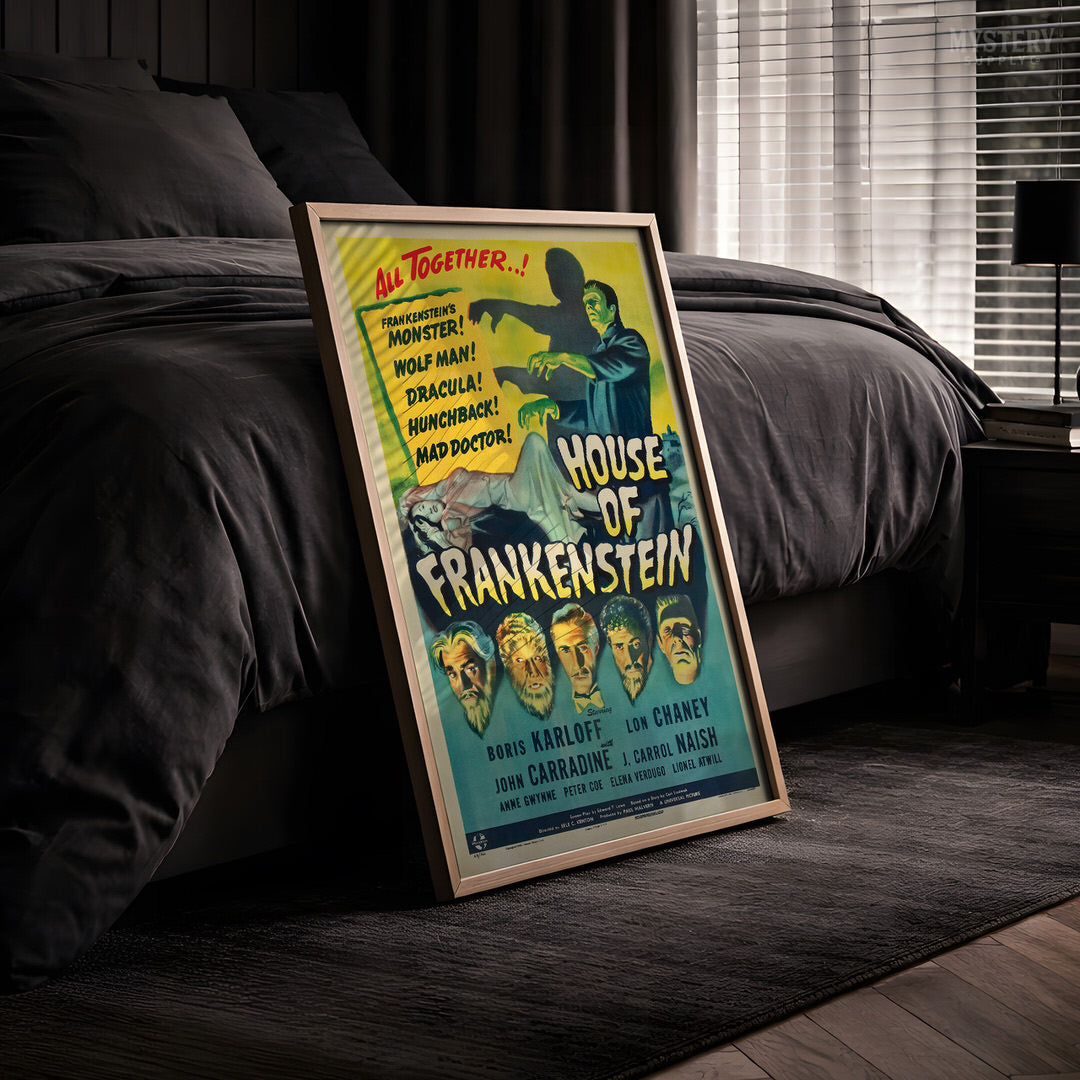 House of Frankenstein 1944 Vintage Horror Movie Poster