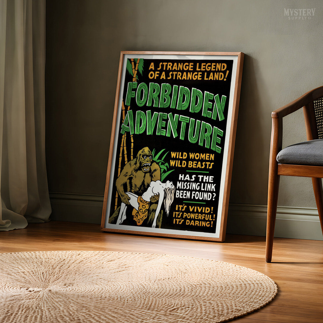 Forbidden Adventure 1937 Vintage Exploitation Movie Poster