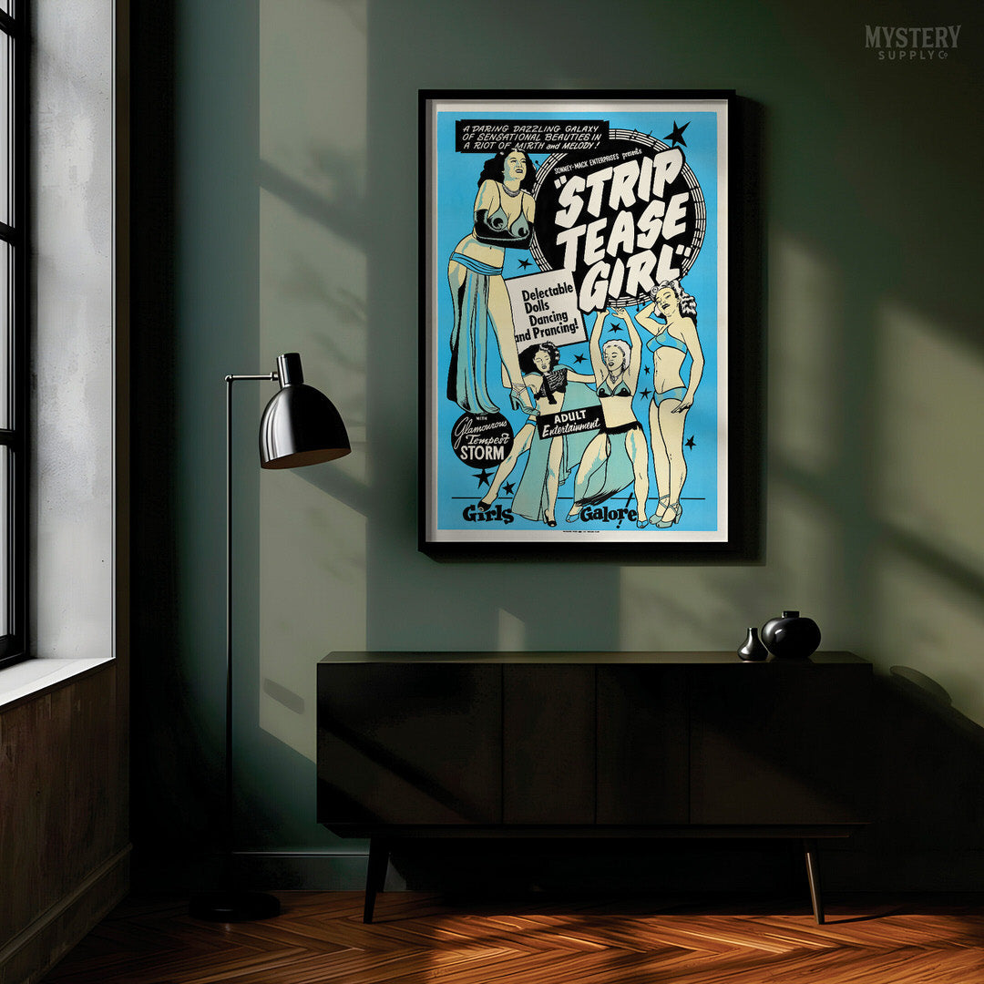 Striptease Girl 1952 Vintage Exploitation Movie Poster