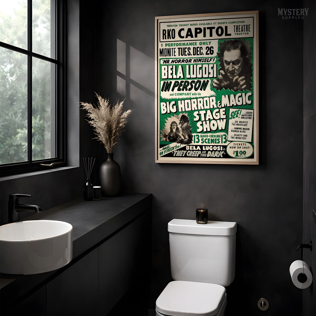 Bela Lugosi Big Horror & Magic Stage Show 1950 Vintage Poster