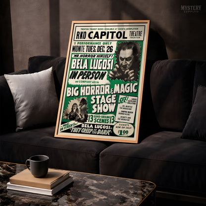 Bela Lugosi Big Horror & Magic Stage Show 1950 Vintage Poster
