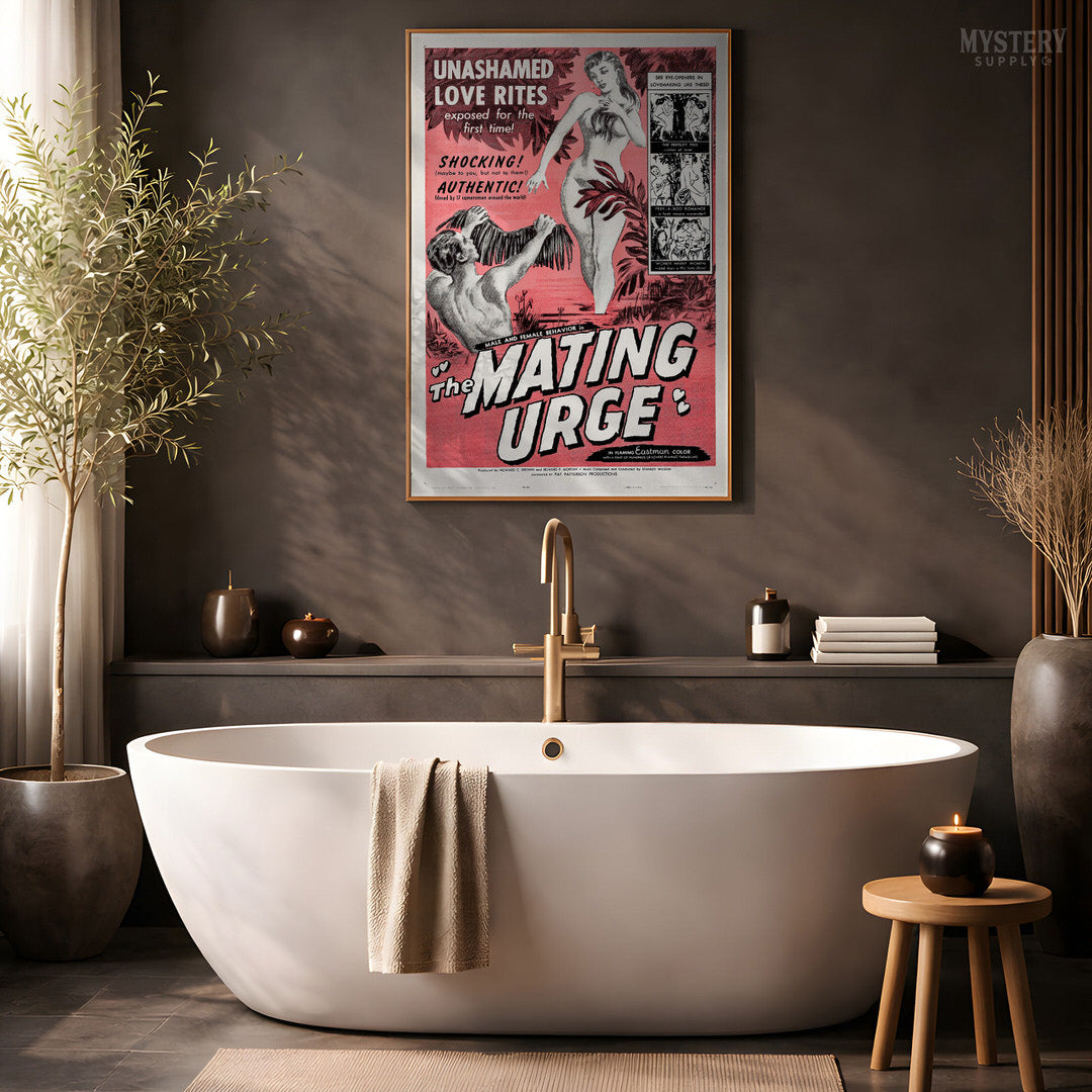 The Mating Urge 1959 Vintage Exploitation Movie Poster