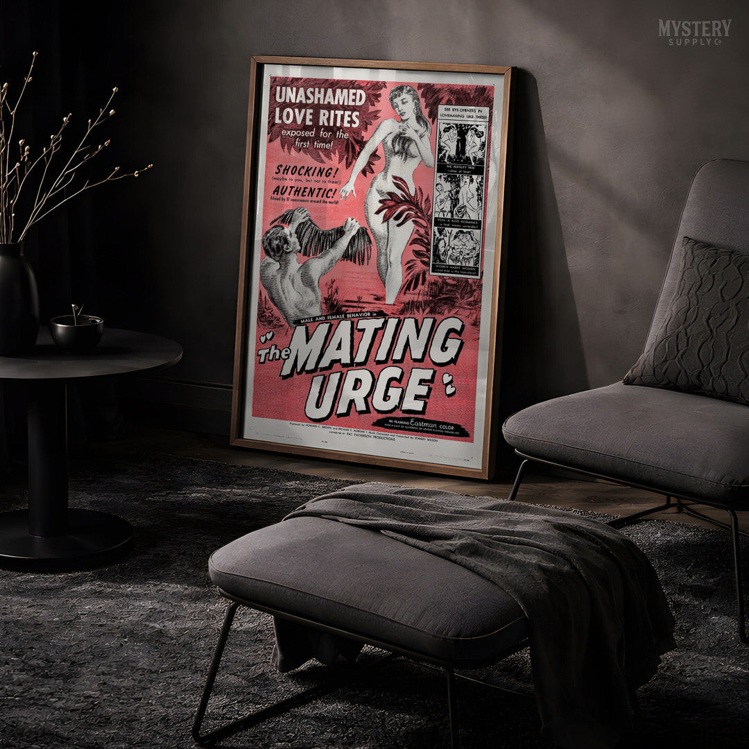 The Mating Urge 1959 Vintage Exploitation Movie Poster
