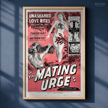 The Mating Urge 1959 Vintage Exploitation Movie Poster