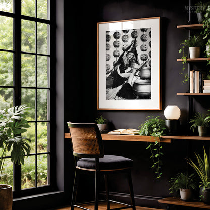 Witch Broom Halloween Pumpkin 1942 Vintage Pin-up Movie Photo