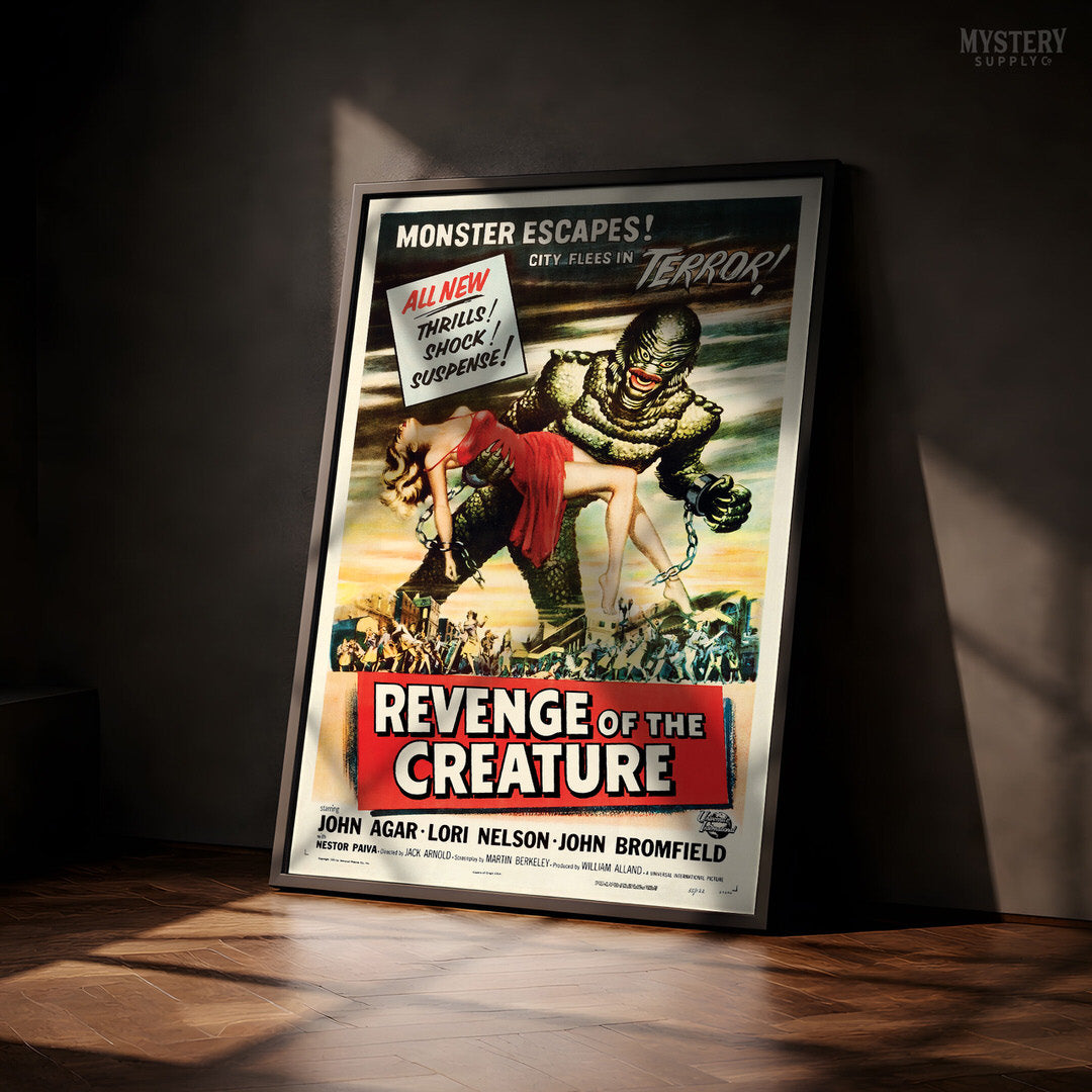 Revenge of the Creature 1955 Vintage Horror Monster Movie Poster