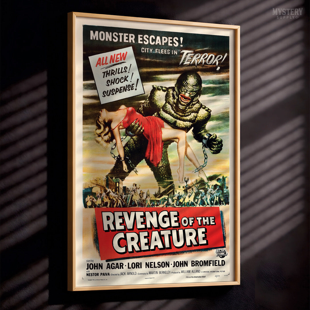 Revenge of the Creature 1955 Vintage Horror Monster Movie Poster