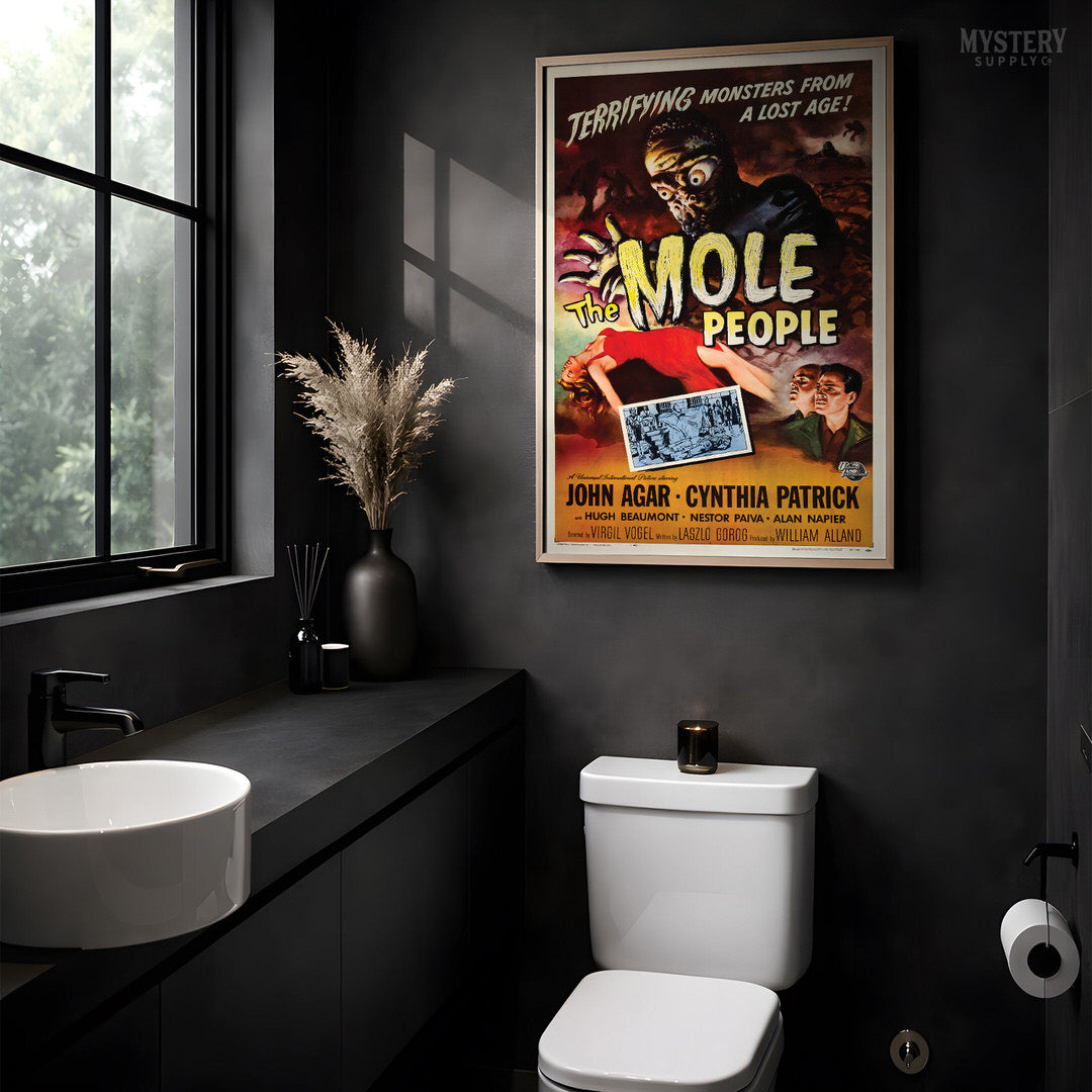 The Mole People 1956 Vintage Sci-Fi Horror Movie Poster