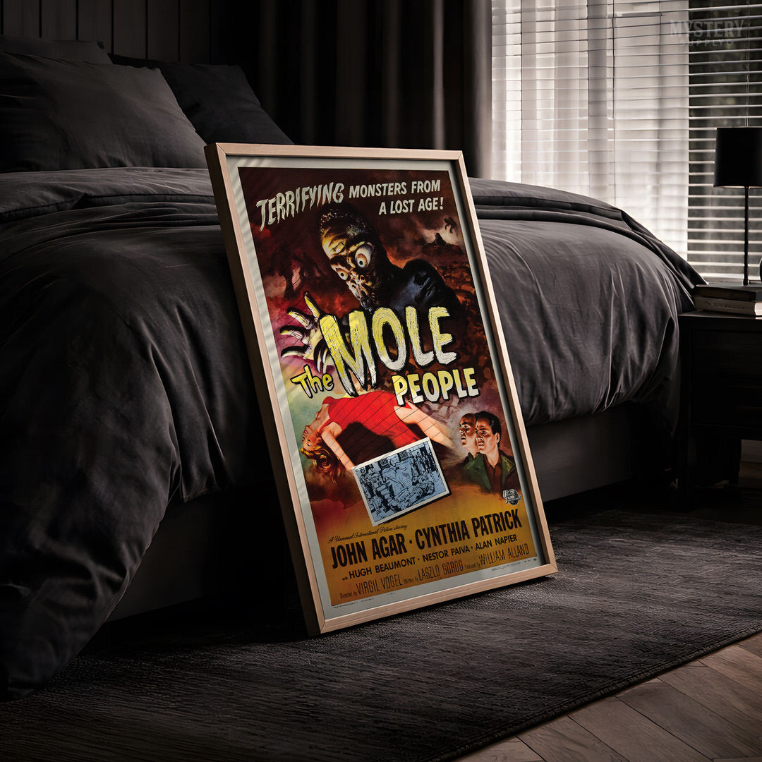 The Mole People 1956 Vintage Sci-Fi Horror Movie Poster