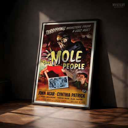 The Mole People 1956 Vintage Sci-Fi Horror Movie Poster