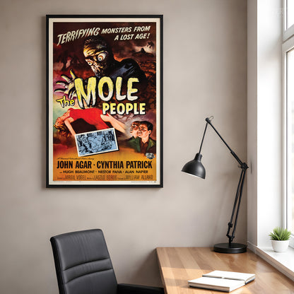 The Mole People 1956 Vintage Sci-Fi Horror Movie Poster