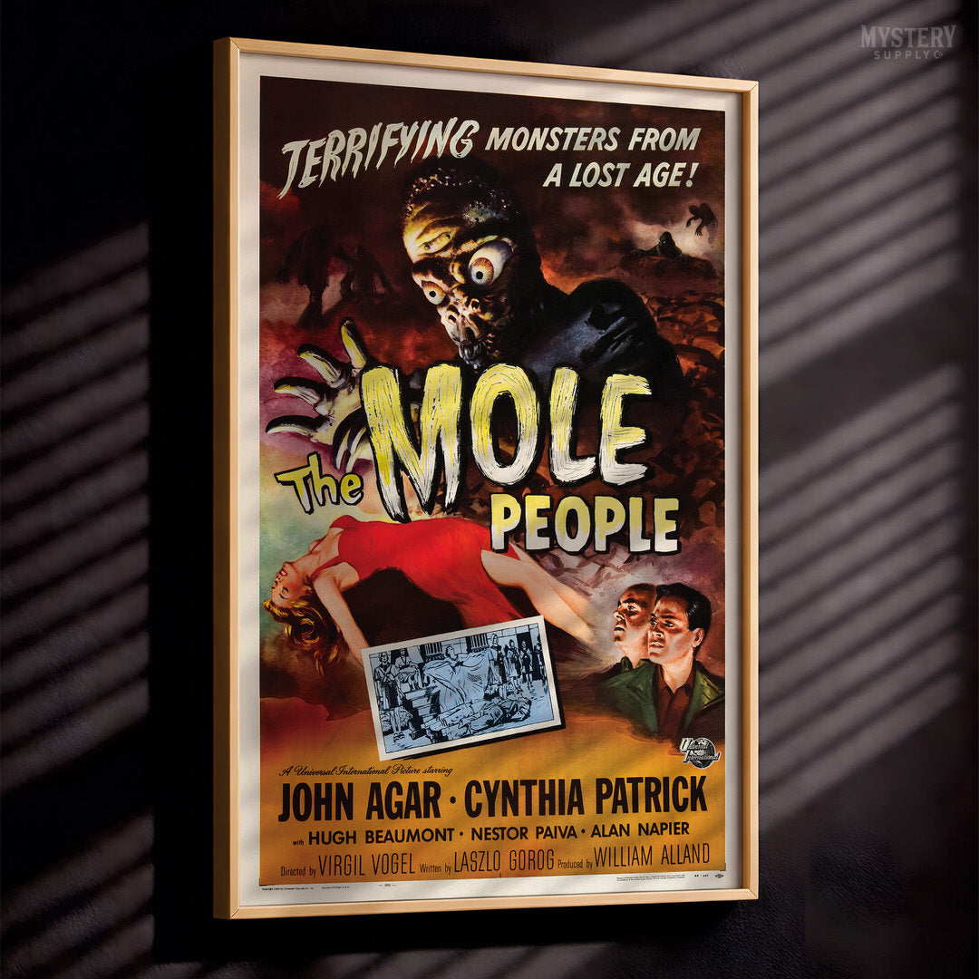 The Mole People 1956 Vintage Sci-Fi Horror Movie Poster