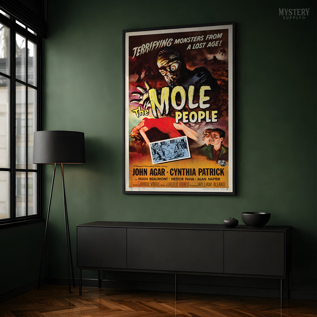 The Mole People 1956 Vintage Sci-Fi Horror Movie Poster
