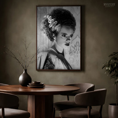 Bride of Frankenstein 1935 Vintage Horror Dramatic Portrait Photo