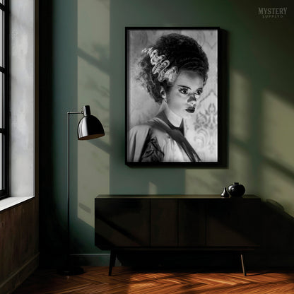 Bride of Frankenstein 1935 Vintage Horror Dramatic Portrait Photo