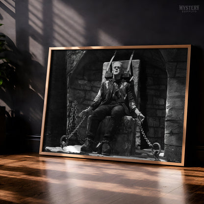 Frankenstein 1935 Vintage Horror Movie Monster Bound in Chains Photo