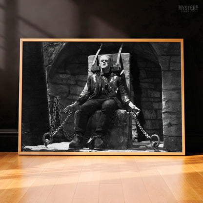 Frankenstein 1935 Vintage Horror Movie Monster Bound in Chains Photo