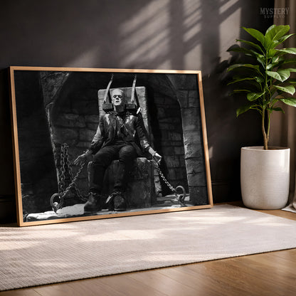 Frankenstein 1935 Vintage Horror Movie Monster Bound in Chains Photo