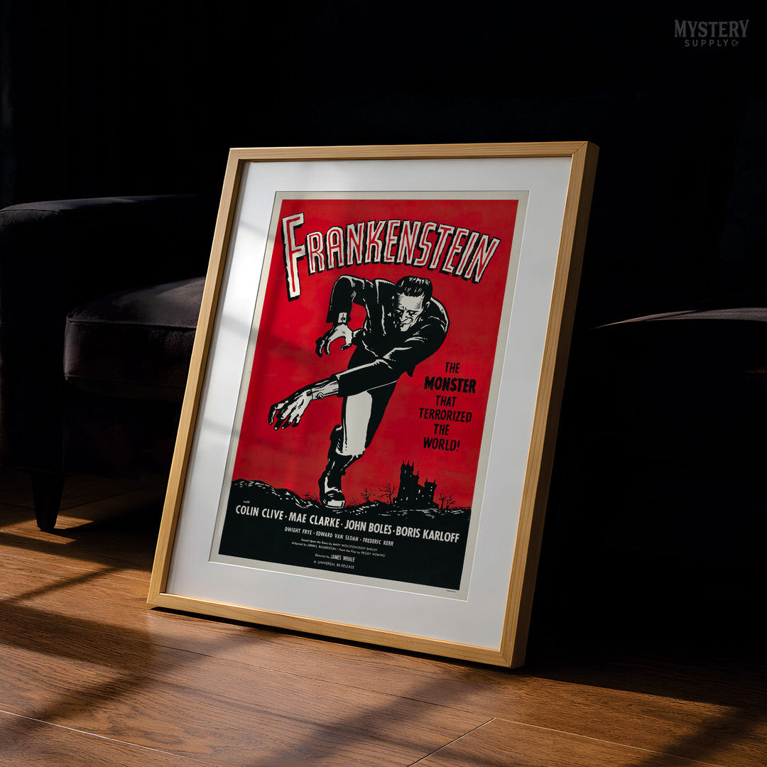 Frankenstein 1960s Vintage Reissue Horror Movie Poster