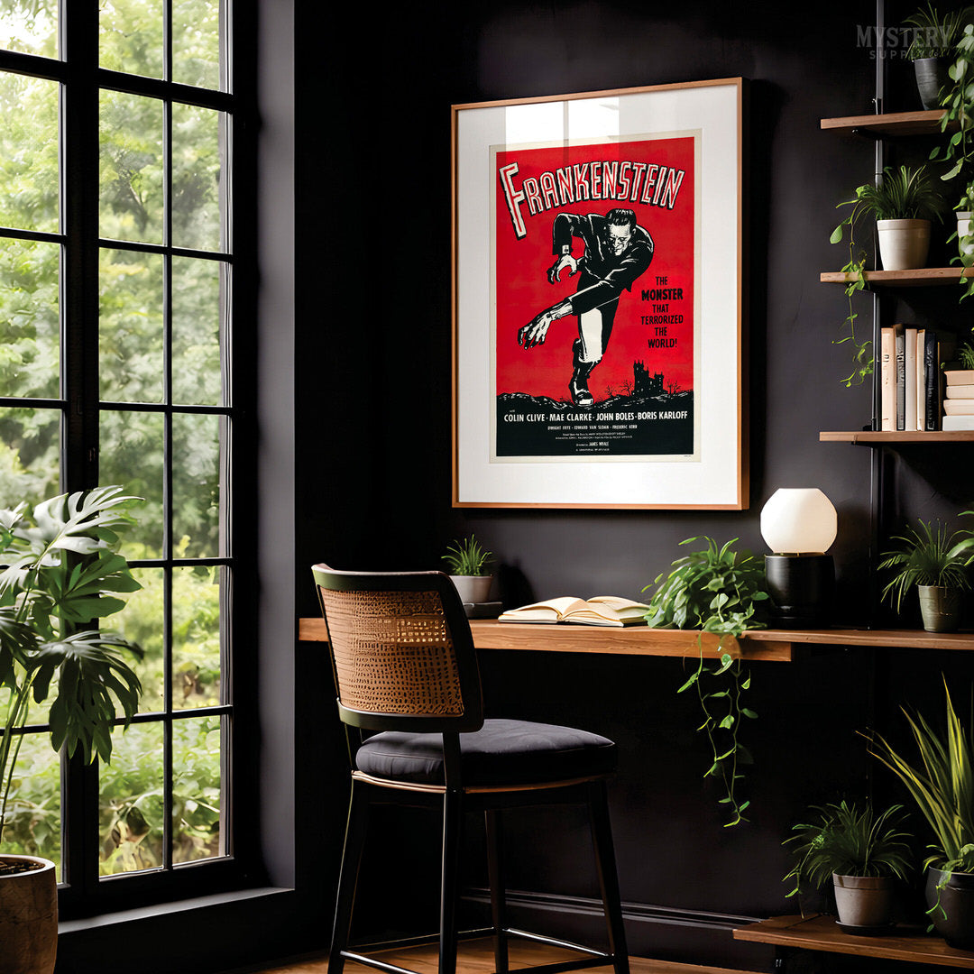 Frankenstein 1960s Vintage Reissue Horror Movie Poster
