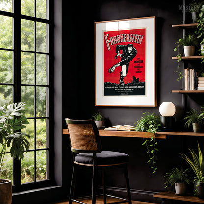 Frankenstein 1960s Vintage Reissue Horror Movie Poster