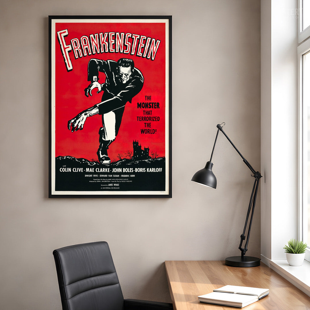 Frankenstein 1960s Vintage Reissue Horror Movie Poster