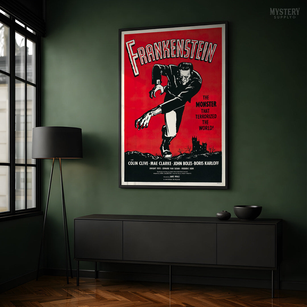 Frankenstein 1960s Vintage Reissue Horror Movie Poster