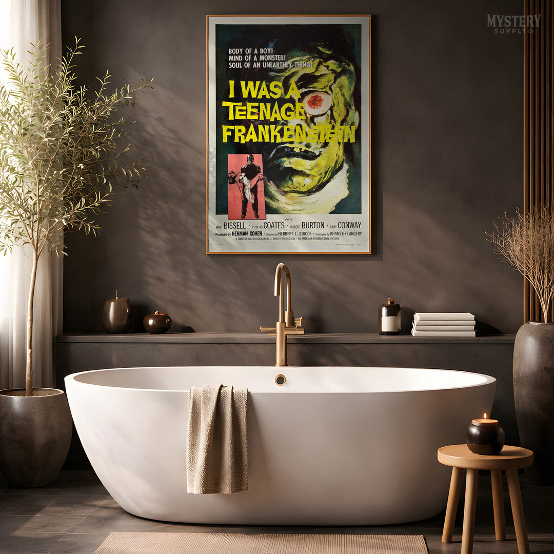 I Was A Teenage Frankenstein 1957 Vintage Horror Movie Poster