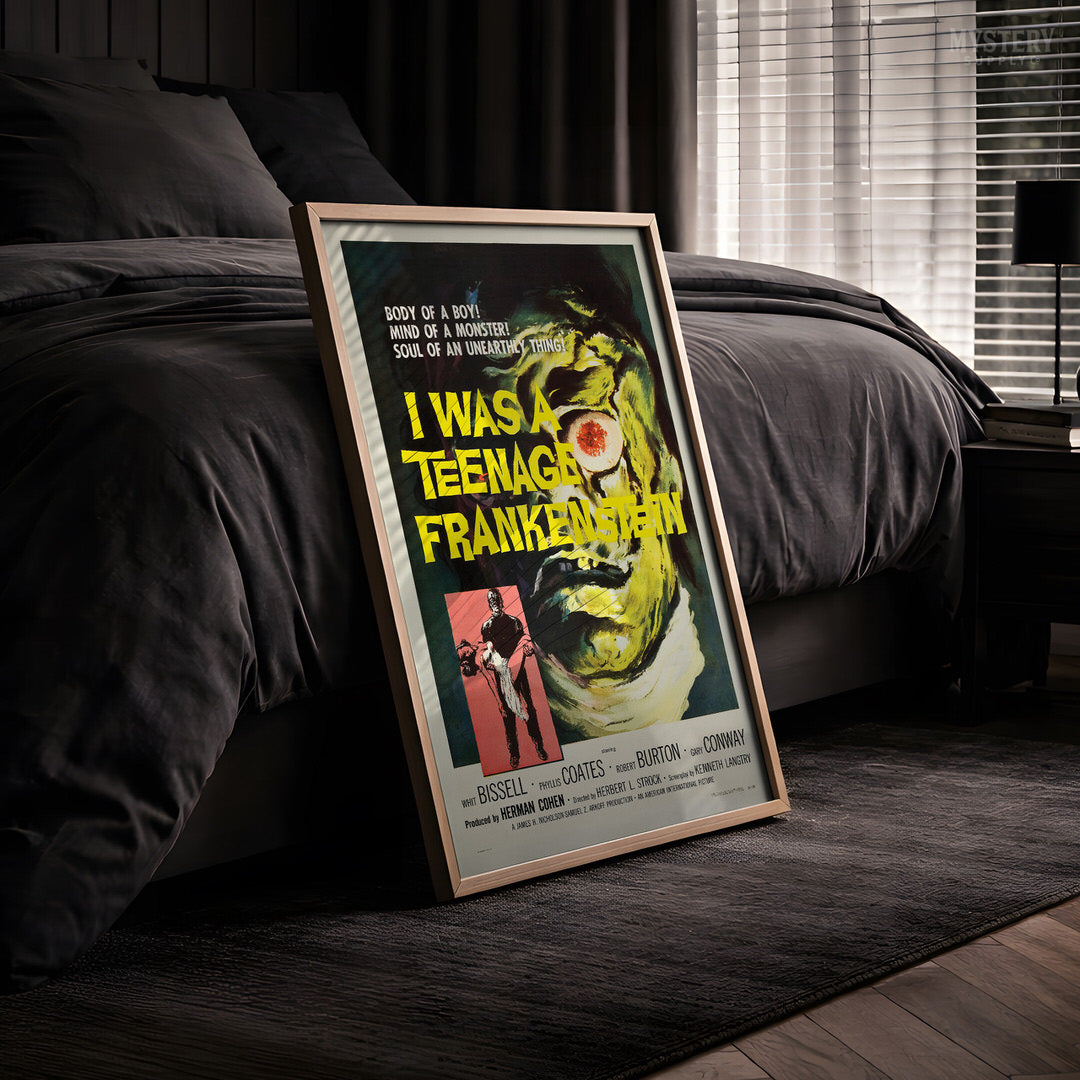 I Was A Teenage Frankenstein 1957 Vintage Horror Movie Poster