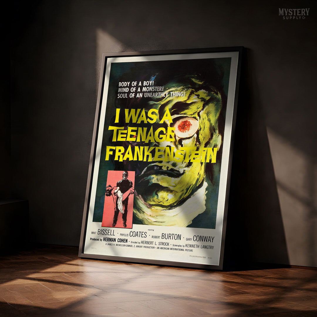 I Was A Teenage Frankenstein 1957 Vintage Horror Movie Poster
