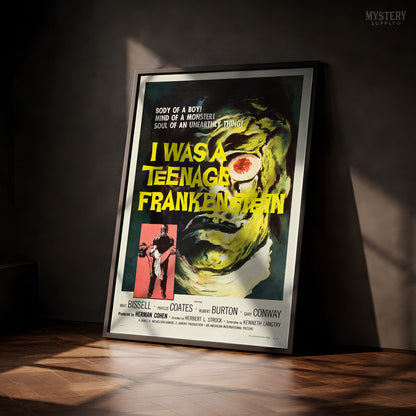 I Was A Teenage Frankenstein 1957 Vintage Horror Movie Poster