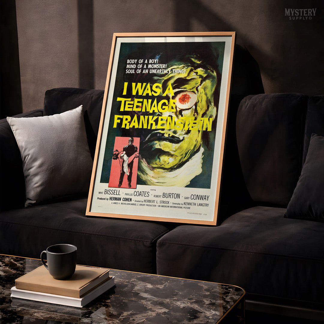 I Was A Teenage Frankenstein 1957 Vintage Horror Movie Poster