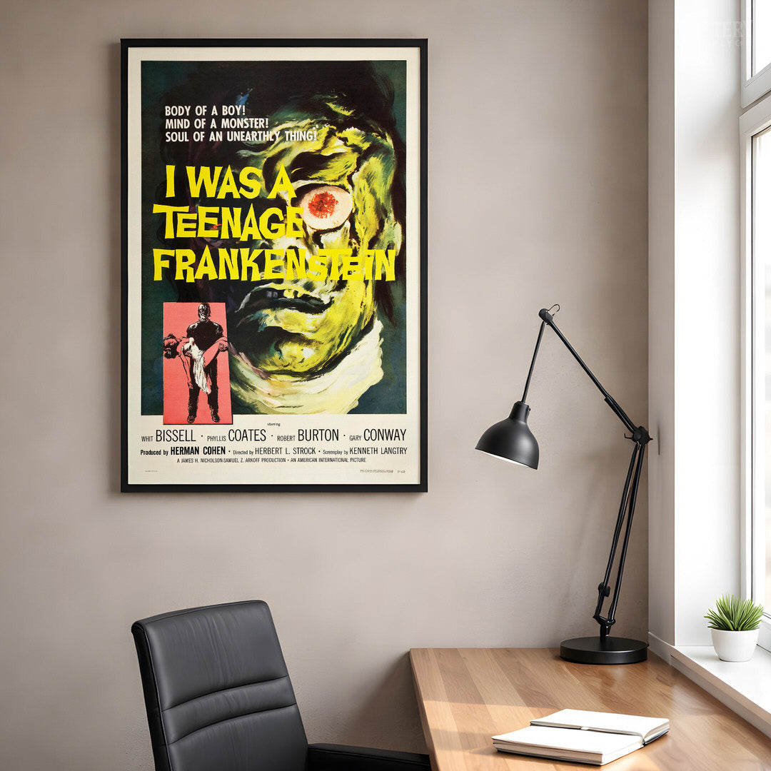 I Was A Teenage Frankenstein 1957 Vintage Horror Movie Poster